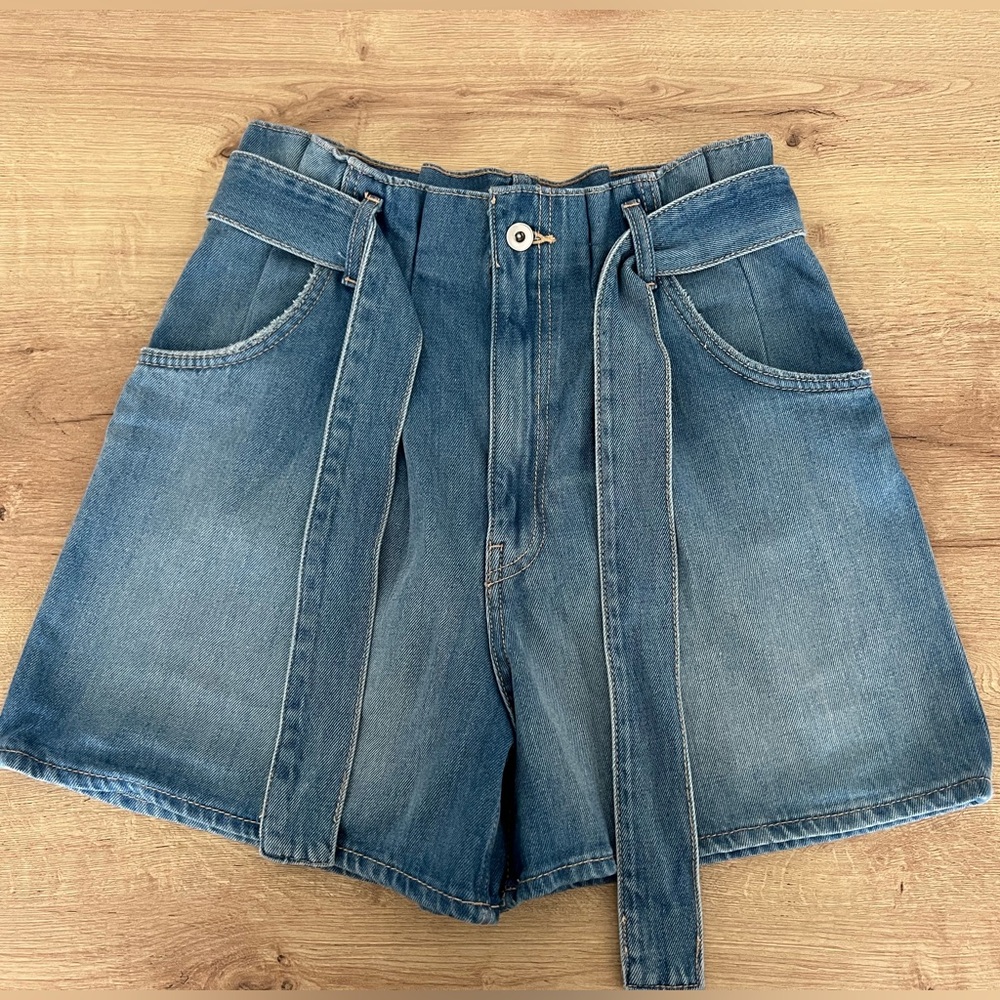 Zara Paperbag Jean Shorts